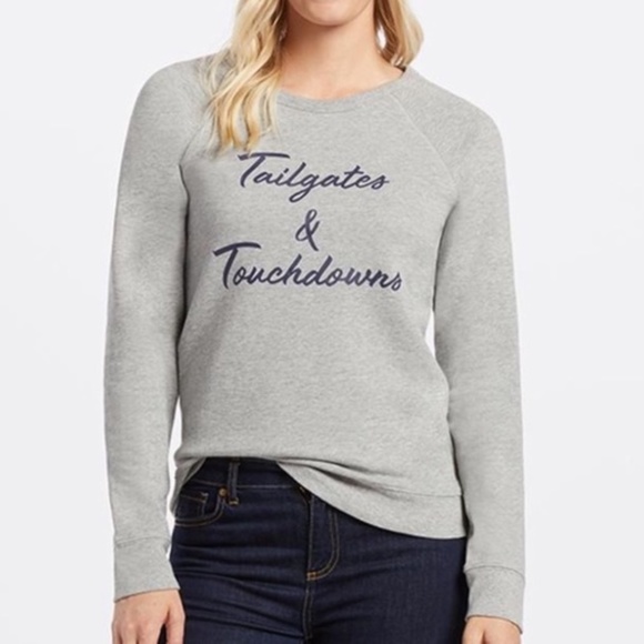 Draper James Tops - Draper James Tailgates and Touchdowns Grey Sweatshirt Sz S
